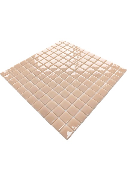 Mutfak Tezgah Arası, Havuz, Banyo, Sauna, Spa, Iç ve Dekorasyonda Tüm Yüzeyler Için, 25X25 mm A. Yavruağzı 31.5X31.5 cm. Cam Mozaik. ( 1 M2 Fiyatıdır ) indirimleri