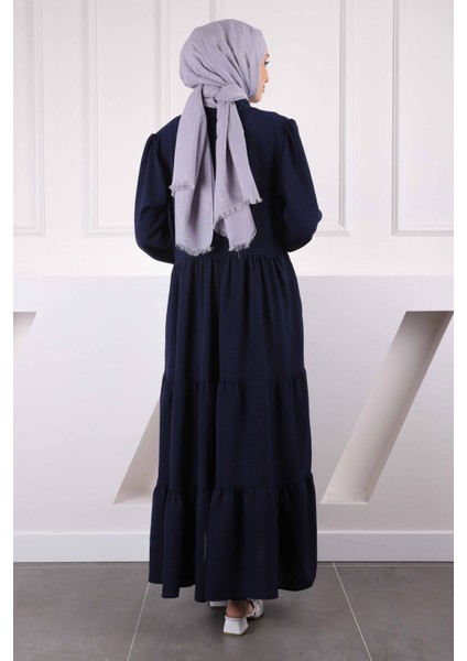 Lacivert Kol Lastikli Fermuarlı Ferace fırsatları