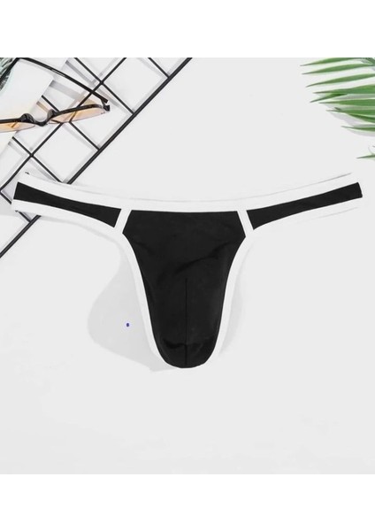 Miraxx Erkek Biyeli Siyah Tanga