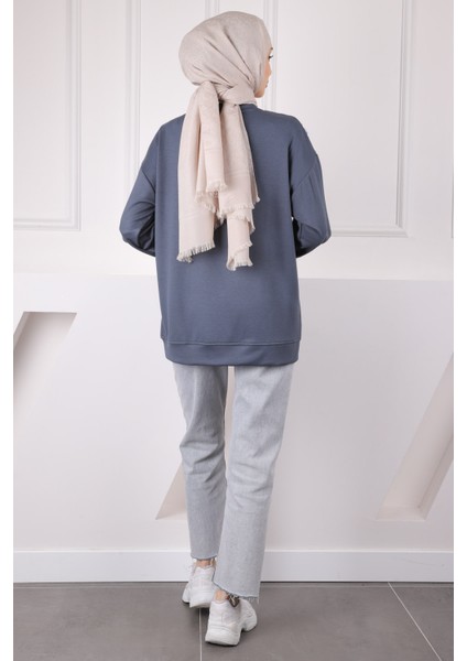 Füme Tül Çiçek Garnili Modal Sweat fırsatları