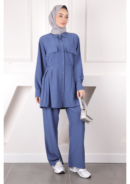 İndigo Cepli Tunik Pantolonlu Takım fiyatları