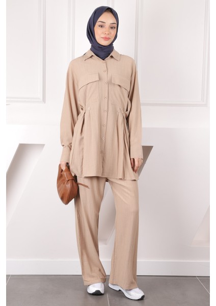 Vizon Cepli Tunik Pantolonlu Takım
