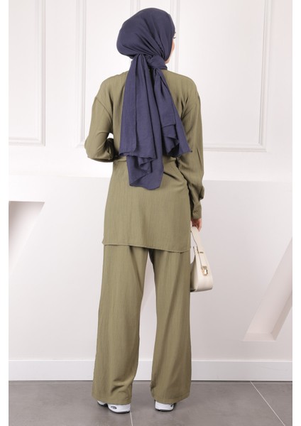 Haki Cepli Tunik Pantolonlu Takım modelleri