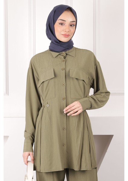 Haki Cepli Tunik Pantolonlu Takım fırsatları
