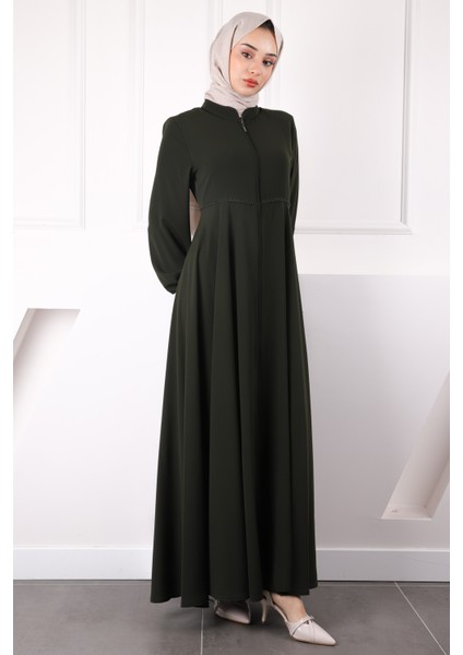 Haki Kol Gipeli Fermuarlı Ferace fiyatları