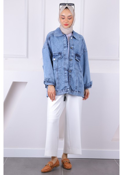 Mavi Lazer Kesim Kot Ceket modelleri