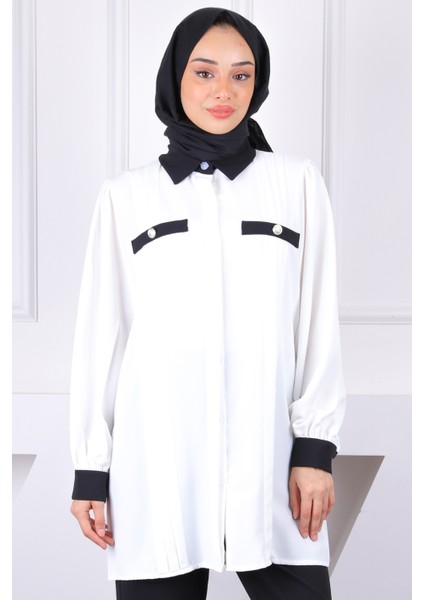 Siyah Düğmeli Tunik Pantolonlu Takım fırsatları