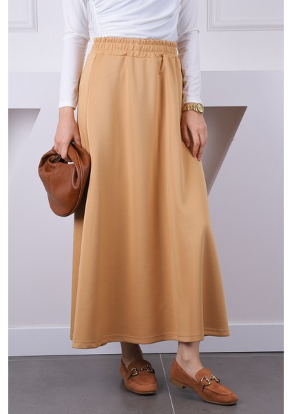 Bisküvi Bel Lastikli Scuba Puf Etek fiyatları