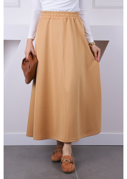 Bisküvi Bel Lastikli Scuba Puf Etek fırsatları