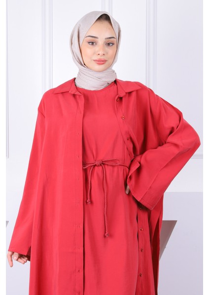 Lacivert Beli Ipli Tunik Elbise Kombin Takım fırsatları