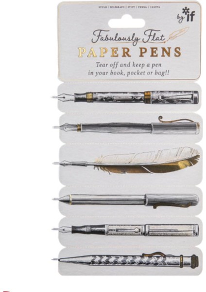 If Fabulously Flat Paper Pen Kalemli Kitap Ayracı