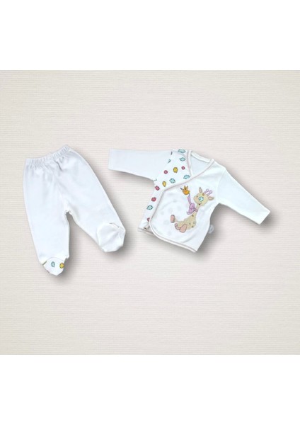 Miraylife Love Zürafa Nakışlı %100 Cotton Antibakteriyel 10LU Zıbın Takımı Hastane Çıkışı fırsatları