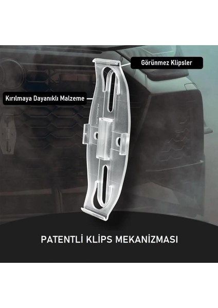 ® | Görünmez Oto Plaka Tutucu | Yeni Nesil, Reklamsız, Hayalet Plakalık (2 Otomobil Set)
