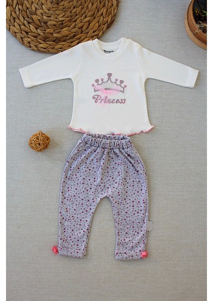 Miraylife 3-6 6-9 9-12 Ay Full Star Nakışlı Şapkalı Uzun Kollu Sweat 3lü Erkek Bebek Takımı