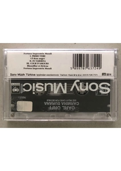 Carl Orff Carmina Burana Kaset (Orjinal Dönem Baskı Kaset) fiyatları