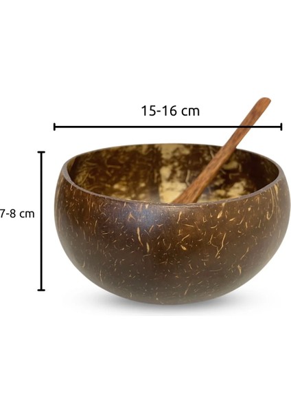 Jumbo Boy Hindistan Cevizi Kase, Kaşık Ve Kase Altlığı - Bowl Kasesi - Bowl Kaşığı - Coconut Bowl fırsatları