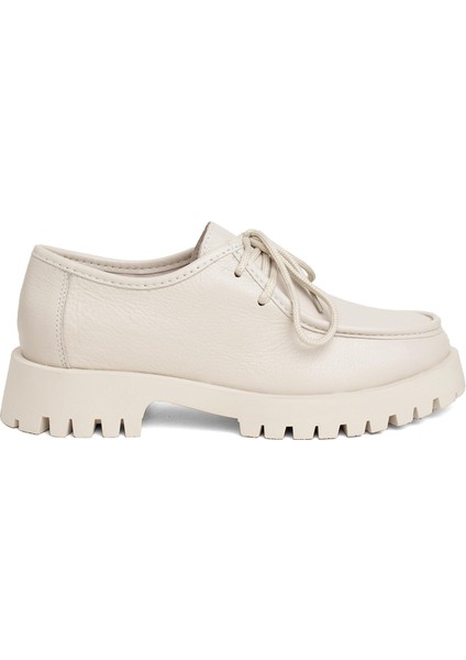 2847 Kadın Hakiki Deri Sisley Model Casual Ayakkabı Bej