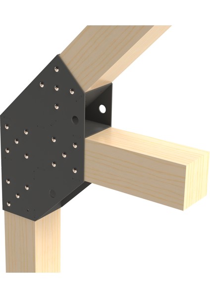 Pergule Pergola Kamelya Çardak Ahşap Prefabrik 3 Yonlu 45 Derece Bağlantı 10X10CM Kalas