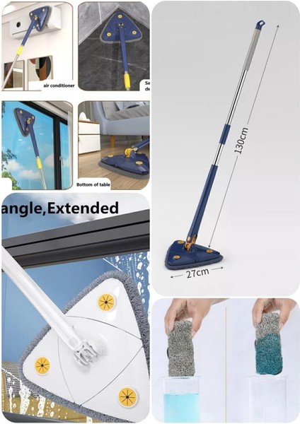 Kendinden Sıkmalı Üçgen Paspas Mop Cam Silme Aparatı, Pratik ve Kullanışlı modelleri
