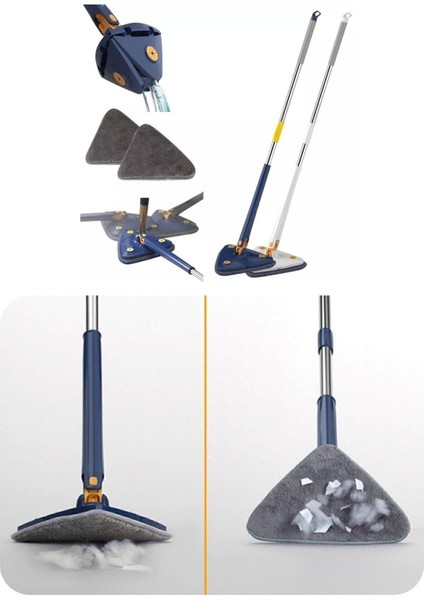 Kendinden Sıkmalı Üçgen Paspas Mop Cam Silme Aparatı, Pratik ve Kullanışlı fırsatları
