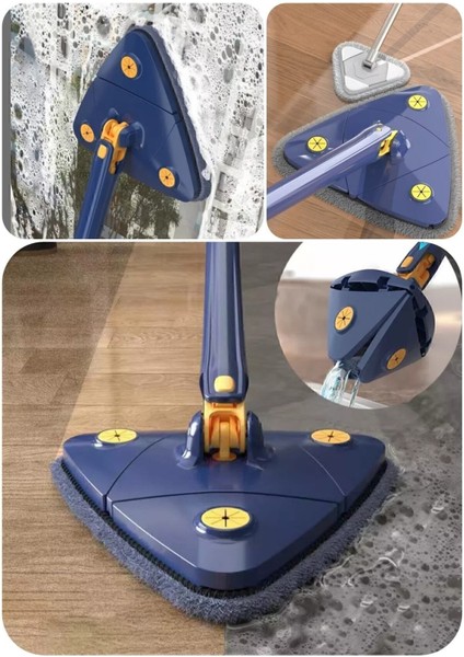 Kendinden Sıkmalı Üçgen Paspas Mop Cam Silme Aparatı, Pratik ve Kullanışlı indirimleri