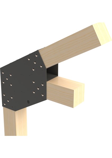 Pergule Pergola Kamelya Çardak Ahşap Prefabrik Ev 3 Köşe 120 Derece Bağlantı 10X10CM Kalas