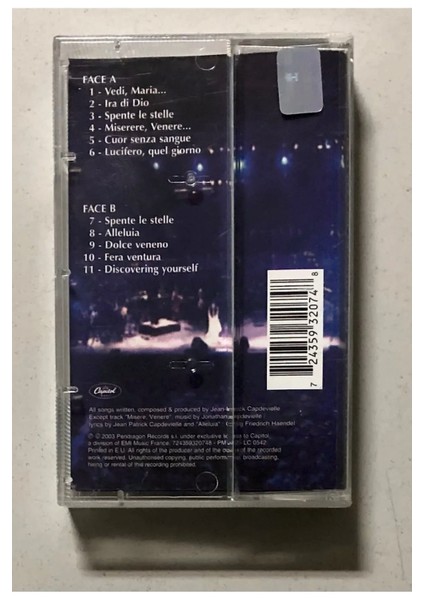 Emma Shapplin The Concert In Caesarea Kaset (Orjinal Dönem Baskı Kaset)