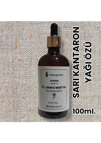 Sarı Kantaron Yağı Özü % 100 Saf Doğal 100 Ml. Katkısız Kimyasal İçermez İçilebilir