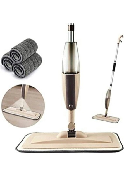 Su Sprey Mop Seti, 3 Adet Bez ile Temizlik Kolaylığı