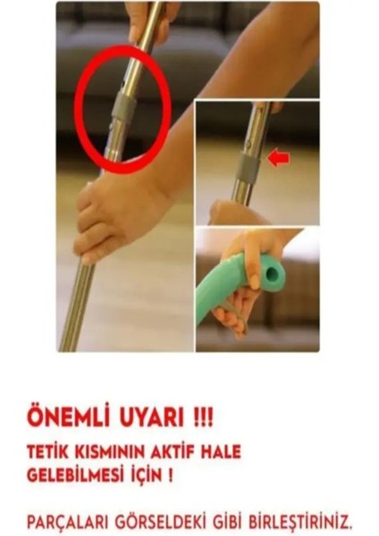 Su Sprey Mop Seti, 3 Adet Bez ile Temizlik Kolaylığı