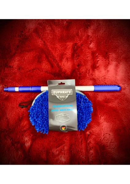 Mikrofiber Teleskopik Araba Yıkama Fırçası - Araba Mopu 2 In 1 (Mop ve Sopa Set)