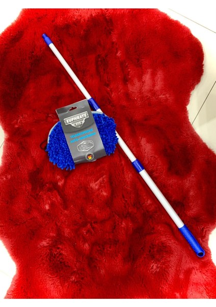 Mikrofiber Teleskopik Araba Yıkama Fırçası - Araba Mopu 2 In 1 (Mop ve Sopa Set)