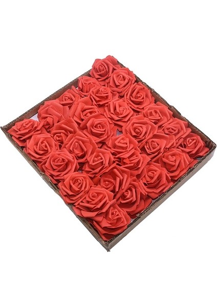 Kırmızı 10 Adet 8 cm Yapay Çiçekler Güller 25/30/20/10 Adet Gerçek Sahte Güller Düğün Için Kök ile Dıy Buketleri Ev Yapay Çiçek Dekorasyon (Yurt Dışından)