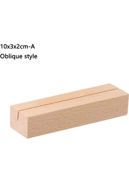 10X3X2CM-A 1 Adet Kayın Fotoğraf Standı Kartvizitlik Dikdörtgen Ahşap Kart Klibi Resim Tutucu El Yapımı Memo Tutucu Ev Ofis Için (Yurt Dışından)