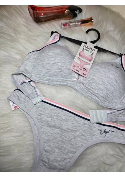 Çorapcım Moda Ikili Spor Sütyen Takımı Lastikli Brezil Külot