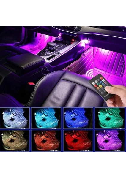12 Ledli Ayak Altı LED Lamba Sese Duyarlı LED Müziğe Duyarlı LED Çakmaklık Girişli