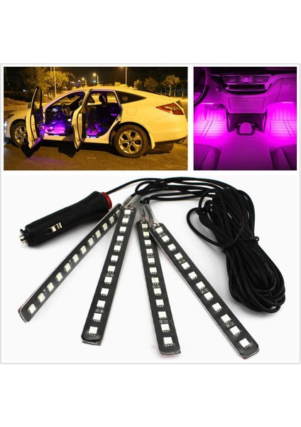 12 Ledli Ayak Altı LED Lamba Sese Duyarlı LED Müziğe Duyarlı LED Çakmaklık Girişli
