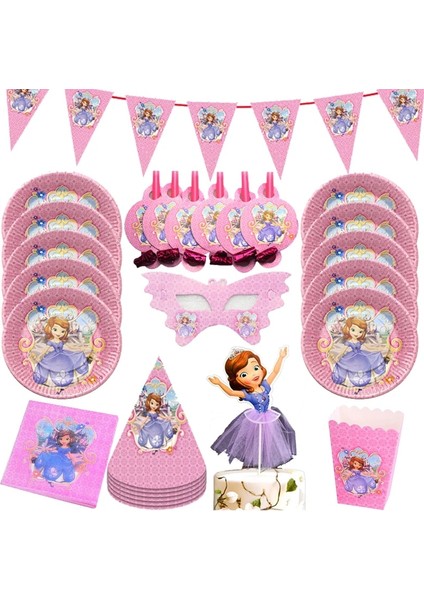 1 Adet Balon Disney Prenses Sofia Parti Dekorasyon Kız Doğum Günü Kağıt Tabaklar Bardak Peçeteler Bebek Duş Çocuk Oyuncakları Balonlar Parti Malzemeleri (Yurt Dışından)