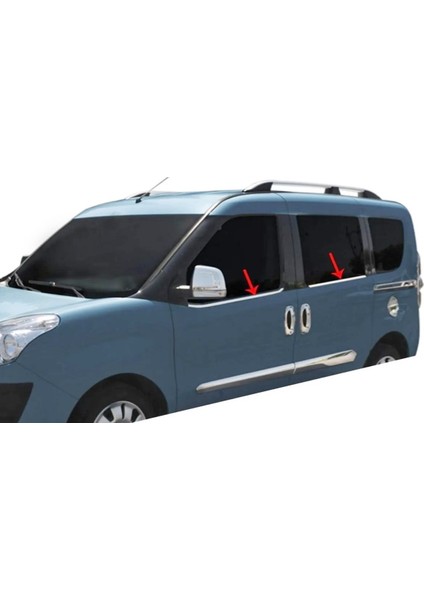 Fiat Doblo Uyumlu Krom Cam Çıtası 4 Parça P.çelik 2010 ve Sonrası