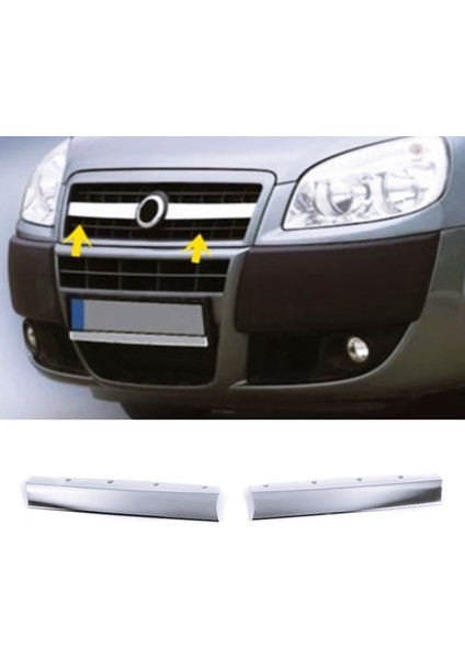 Fiat Doblo 2006-2010 Arası Krom Ön Panjur 2 Prç. P.çelik