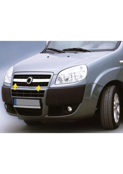Fiat Doblo 2006-2010 Arası Krom Ön Panjur 2 Prç. P.çelik