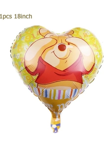 1 Adet Balon Winnie The Pooh Karikatür Tema Parti Malzemeleri Tek Kullanımlık Sofra Kağıt Saman Tabaklar Oyuncaklar Doğum Günü Şekeri Bebek Duş Süslemeleri (Yurt Dışından)