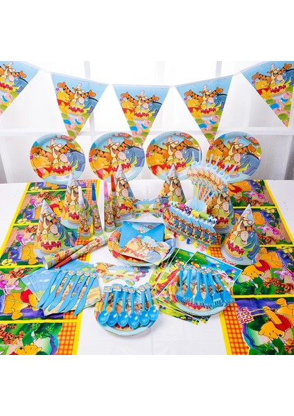 1 Adet Balon Winnie The Pooh Karikatür Tema Parti Malzemeleri Tek Kullanımlık Sofra Kağıt Saman Tabaklar Oyuncaklar Doğum Günü Şekeri Bebek Duş Süslemeleri (Yurt Dışından) modelleri