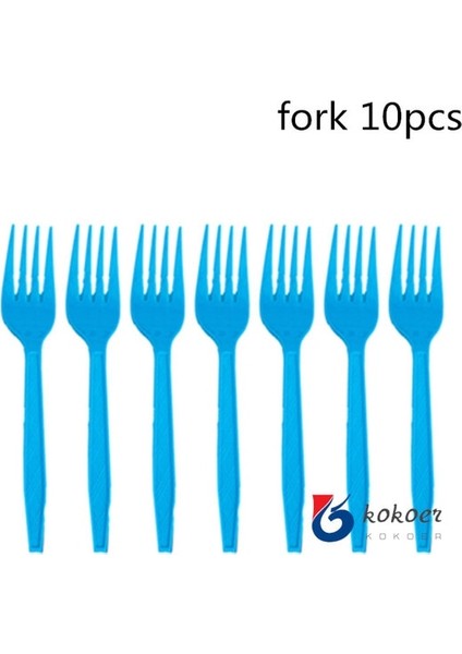 Çatal 10 Adet Mavi Stil Erkek Oyunu Tema Karikatür Parti Seti Sofra Plaka Cupnapkins Banner Doğum Günü Balonları Çocuk Duş Parti Dekorasyon (Yurt Dışından)