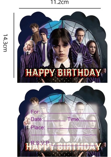 6 Adet Tavan Çarşamba Addams Tema Parti Süslemeleri Bebek Duş Parti Balonları Cupcake Bayrakları Tek Kullanımlık Tabaklar Bardaklar Peçeteler Bardaklar Afişler (Yurt Dışından)