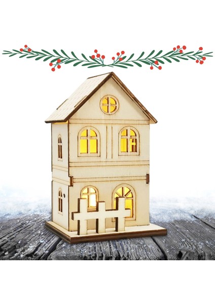 Mini Noel Evi Işıklı Mini Noel Evi Minyatür Dollhouse Noel Köyü Sahnesi Noel Hediyesi Fikri (Yurt Dışından) fiyatları