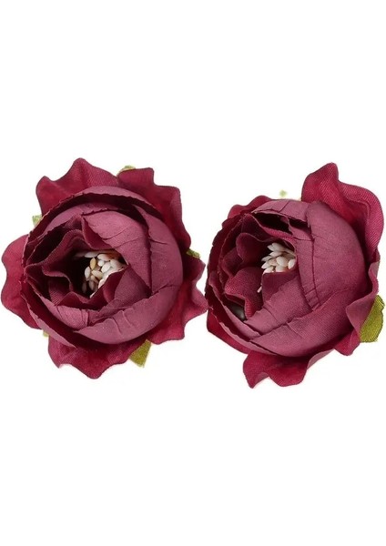 Derin Pembe 10 Adet Ipek Şakayık Yapay Çiçek 4 cm Gül Çiçek Kafa Düğün Parti Dekorasyon Çelenk Dıy El Sanatları Aksesuarları Sahte Çiçekler (Yurt Dışından)