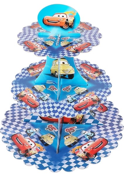 CARD-10PCS Mcqueen Arabalar Doğum Günü Partisi Dekorasyon Bardak Tabaklar Masa Örtüsü Çanta Bayrakları Disney Bebek Duş Kağıdı Tek Kullanımlık Sofra Malzemeleri (Yurt Dışından)