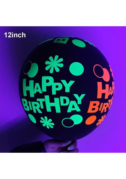 5 Adet 12 Inç Karanlıkta Glow Parti Sofra Masa Örtüleri Bardaklar Tabaklar Banner Peçeteler Payet Balonlar Neon Glow Doğum Günü Partisi Malzemeleri (Yurt Dışından)
