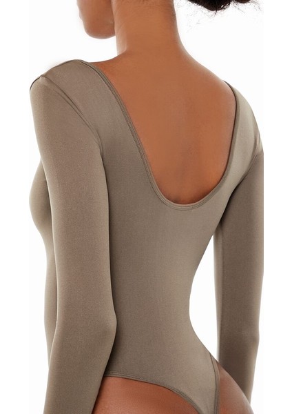 Dikişsiz V Yaka Bodysuit
